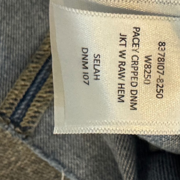 NWT PAIGE Pacey Cropped Denim Jacket Raw Hem Selah Blue Women S $249 - Picture 7 of 11